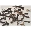 Image 3 : 18AP-96 SPUR COLLECTIONCollection of misc. old spurs and a  reproduction President John Adams brass 