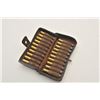 Image 4 : 18AP-1000 U.S. MARKED CART.U.S. leather cartridge case with dummy .45-70  rounds.      Est.:  $50-$1