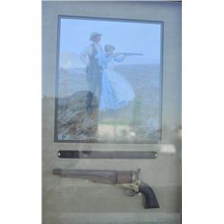 18AP-76 DISPLAYBeautifully deep framed and matted large  display entitled “THE WEST WASN’T WON WITH 