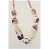 Image 2 : 17LP-19 NECKLACE LOTLot of two beautiful coral and polished stone  necklaces.  The first features wh