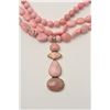 Image 3 : 17LP-19 NECKLACE LOTLot of two beautiful coral and polished stone  necklaces.  The first features wh