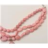 Image 4 : 17LP-19 NECKLACE LOTLot of two beautiful coral and polished stone  necklaces.  The first features wh