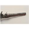 Image 4 : 18AR-46 FLINTLOCK TACKEDEngraved flintlock pistol, .65 caliber, 8.5”  barrel, checkered and studded 