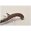 Image 6 : 18AR-46 FLINTLOCK TACKEDEngraved flintlock pistol, .65 caliber, 8.5”  barrel, checkered and studded 