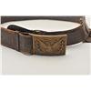 Image 2 : 18AL-27 U.S. OFFICER'S BUCKLEU.S. Officer’s buckle and belt with sword  hanger; good + condition ove