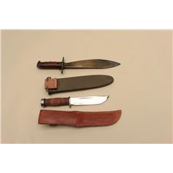 17JL-20 SCABMilitaria lot including a minty Cattaraugus  fighting knife with unmarked scabbard and a