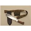 Image 3 : 17JL-9 USMC BOLOU.S.M.C. bolo knife with 1942-dated leather  scabbard, web belt and web pouch with f