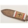 Image 2 : 18AP-50 DAG WITH SCABBARD20th Century Indian dagger with wood grip and  accompanied by a beaded and 