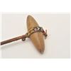 Image 2 : 18AP-60 STONE HEAD CLUBStonehead Indian club with beaded wrap and  repaired shaft.     Est.:  $100-$