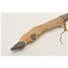 Image 2 : 18AP-61 TOMAHAWKTomahawk with beaded shaft and deer foot  bottom portion of grip; approximately 21.5