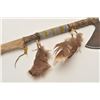 Image 3 : 18AP-61 TOMAHAWKTomahawk with beaded shaft and deer foot  bottom portion of grip; approximately 21.5