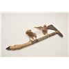 Image 5 : 18AP-61 TOMAHAWKTomahawk with beaded shaft and deer foot  bottom portion of grip; approximately 21.5