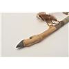 Image 6 : 18AP-61 TOMAHAWKTomahawk with beaded shaft and deer foot  bottom portion of grip; approximately 21.5
