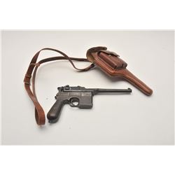 17LP-4 BANNER MAUSERBanner Mauser Model C-96 semi-auto pistol,  .30 caliber, Serial #310461.  The pi