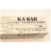 Image 3 : 18AG-2 KABAR FIGHTING KNIFEU.S.M.C. KA-BAR Fighting Knife, new in the  box with leather scabbard.  T