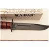 Image 5 : 18AG-2 KABAR FIGHTING KNIFEU.S.M.C. KA-BAR Fighting Knife, new in the  box with leather scabbard.  T
