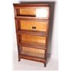 Image 2 : 18EMY-1 LAWYER'S BOOKCASEAntique quarter sawn oak four stack lawyer’s  bookcase with bottom drawer, 
