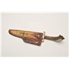 Image 1 : 18AP-51 INDIAN KNIFE20th Century Indian knife with stag grip and  painted hide sheath; approximately