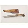 Image 6 : 18AP-51 INDIAN KNIFE20th Century Indian knife with stag grip and  painted hide sheath; approximately