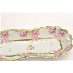 17FU-15 GERMAN PORCELAIN TRAY CIRCA LATE 1800sGerman painted porcelain tray, approximately   12” x 5