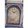 Image 1 : 17FU-23 LIMOGES FRANCE COBALT BLUE CIRCA 1960sFrench Limoges cobalt blue porcelain mantle   clock wi