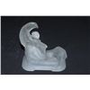Image 1 : 17FU-26 ART DECO NYMPH SATIN GLASS BASEArt Deco nymph, satin glass, approximately 6”  x 6” x 4”.    