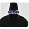 Image 3 : 18RPS-41 AMETHYST RINGOne ladies ring set with 5 trilliant amethyst  in white gold EST:$225-450