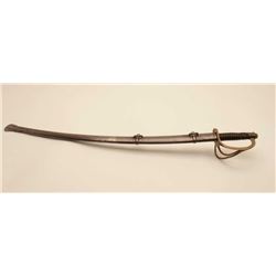 18BJ-4 REPRO CAVALRY SWORDAged reproduction U.S. Cavalry sword and  metal scabbard with brass guard 
