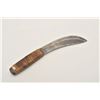 Image 4 : 18AP-55 TRADE KNIFEUn-marked Indian-type skinning knife with  wood grip; approximately 11” overall w
