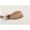 Image 5 : 18AP-56 FANCeremonial Indian feather fan with decorated  wood handle; approximately 14” overall.    