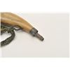 Image 3 : 18AP-58 LIBERTY SCRIMED ON HORNLiberty head scrimshawed on powder horn with  brass bottom and charge