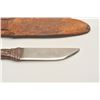 Image 8 : 185AP-64 FLAGSTAFFModern handmade bowie knife marked, “BOTTORFF  95 TEMPE, AZ”.  The knife is in goo