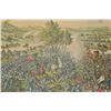 Image 2 : 18QL-34 1864 CIVIL WAR PRINTFramed and matted color print entitled “The  Battle of Gettysburg”; appr