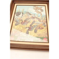 17EA-16/17  ADVERT ARTWORKLot of 2 advertisers including a print on  metal sign advertising “We Reco