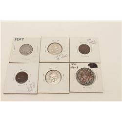 17HW-26 COIN LOTLot of collector’s coins as described: 1845  large cent, 1899 1 cent, 1888 1 cent, 2