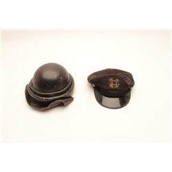 18BF-6 GERMAN STYLE MOTORCYCLE HELMETGerman style leather motorcycle helmet and  Merchant Marine hat