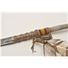 Image 3 : 18AP-53 SPEARiron ceremonial Indian spear with wood shaft   and beaded decoration, turkey feathers, 