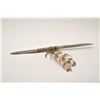 Image 4 : 18AP-53 SPEARiron ceremonial Indian spear with wood shaft   and beaded decoration, turkey feathers, 