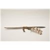 Image 6 : 18AP-53 SPEARiron ceremonial Indian spear with wood shaft   and beaded decoration, turkey feathers, 