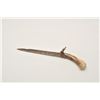 Image 1 : 18AP-54 ANTLER GRIP KNIFEAntler grip knife (no sheath); trade steel  thin blade; approximately 15” o