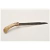 Image 4 : 18AP-54 ANTLER GRIP KNIFEAntler grip knife (no sheath); trade steel  thin blade; approximately 15” o