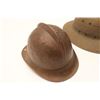 Image 3 : 18BF-7 2-HELMETSUSN marked tropical pith helmet and brass  French Fireman type helmet.  The pith hel