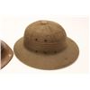 Image 7 : 18BF-7 2-HELMETSUSN marked tropical pith helmet and brass  French Fireman type helmet.  The pith hel