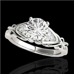 1.35 CTW H-SI/I Certified Diamond Solitairering Two Tone 10K White Gold - REF-200N2Y - 35207