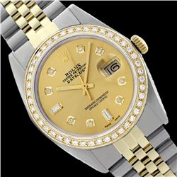 Rolex Ladies Two Tone 14K Gold/ss, Diamond Dial & Diamond Bezel, Saph Crystal - REF-368Y7X