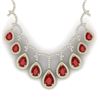 Image 1 : 31.5 CTW Royalty Designer Ruby & VS Diamond Necklace 18K Yellow Gold - REF-872X8T - 39350