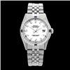 Image 2 : Rolex Men's Stainless Steel, QuickSet, Diam Dial & Diam/Sapphire Bezel - REF-441W8K