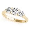 Image 2 : 3 CTW Certified VS/SI Diamond 3 Stone Solitaire Ring 14K Yellow Gold - REF-802R2K - 25867