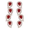 Image 1 : 16.44 CTW Royalty Designer Ruby & VS Diamond Earrings 18K Rose Gold - REF-336Y4N - 39454