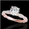 Image 1 : 1.4 CTW H-SI/I Certified Diamond Solitaire Ring 10K Rose Gold - REF-156T4X - 34872